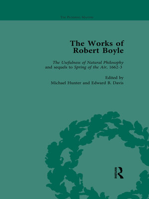 cover image of The Works of Robert Boyle, Part I Vol 3